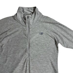 New Balance Women’s Gray Half-Zip Pullover Sport Spacedye, size M